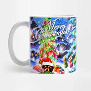 Christmas Greeting with a Cute Dachshund Puppy Mug